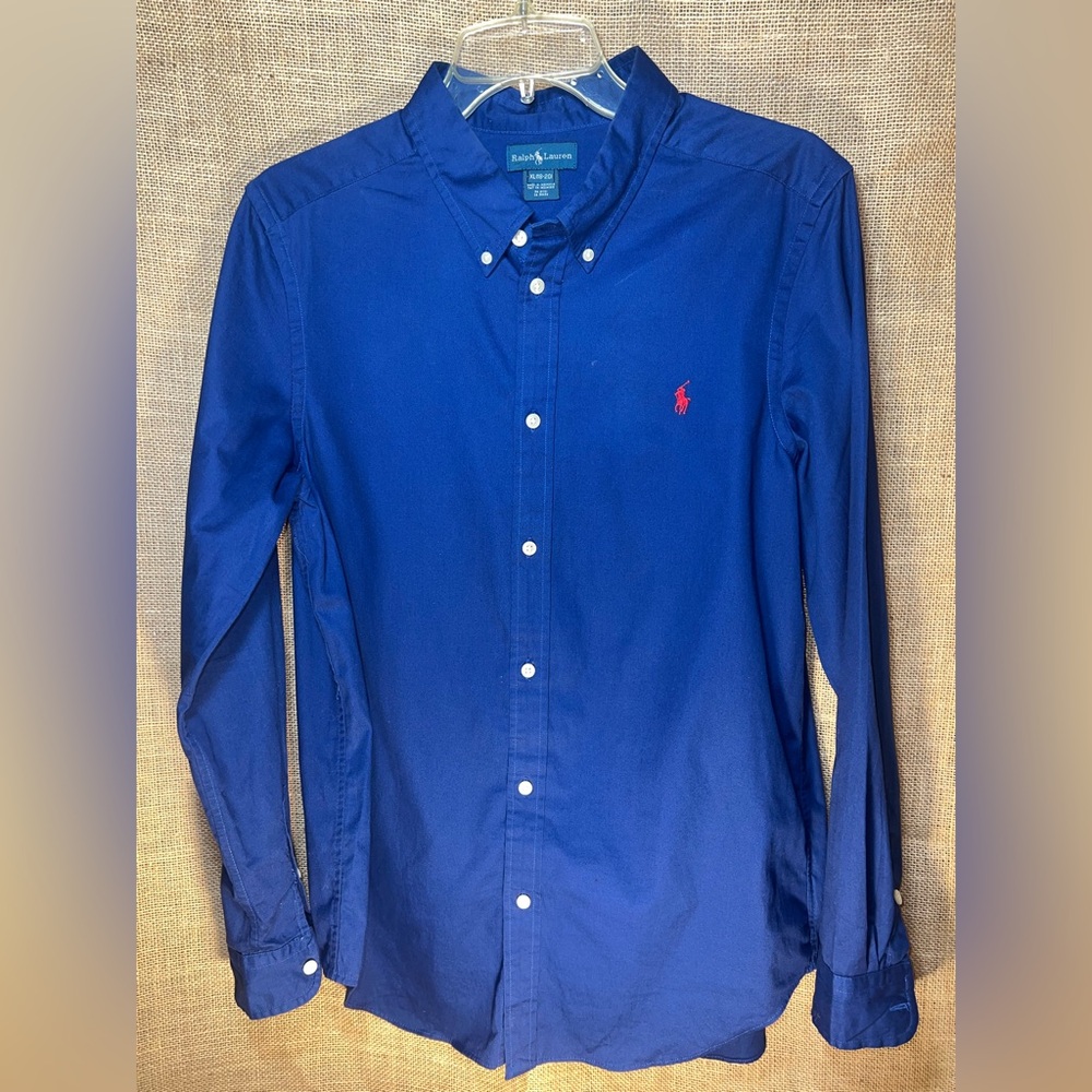 Ralph Lauren Blue Label Classic Blue Button Down Shirt